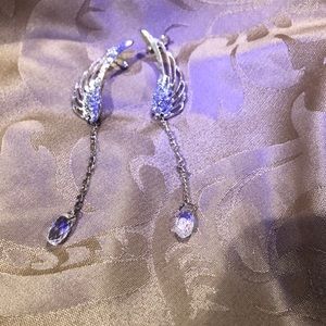 Cute angel wing ear cuff/pierced earrings